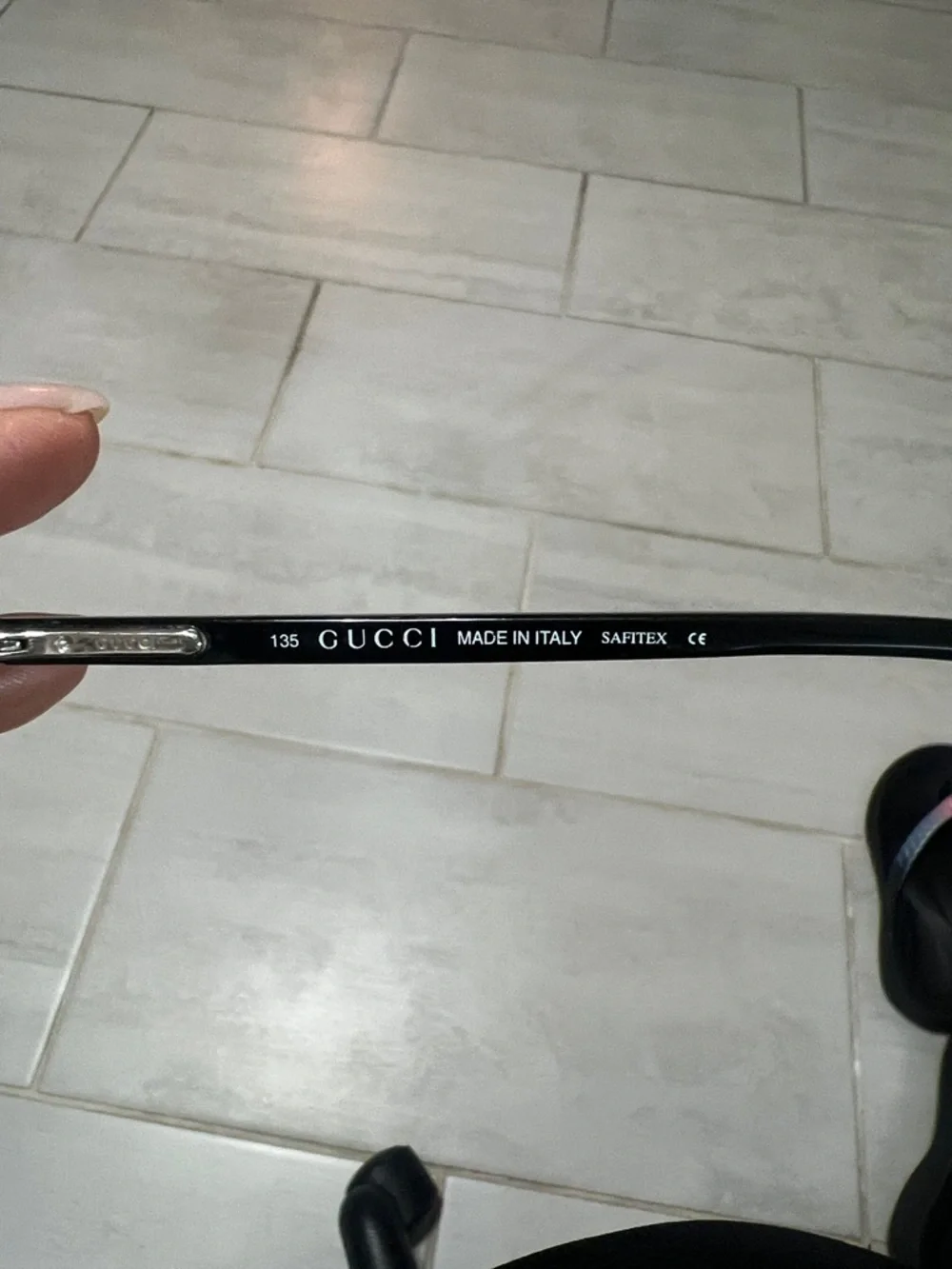 Gucci Black Cat-Eye Optical Frames with Gold Accents Made in Italy in the 90s - Picture 2 of 7